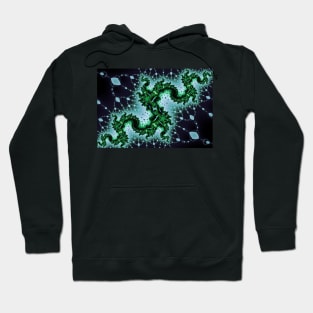 Green Dragon Fractal Hoodie